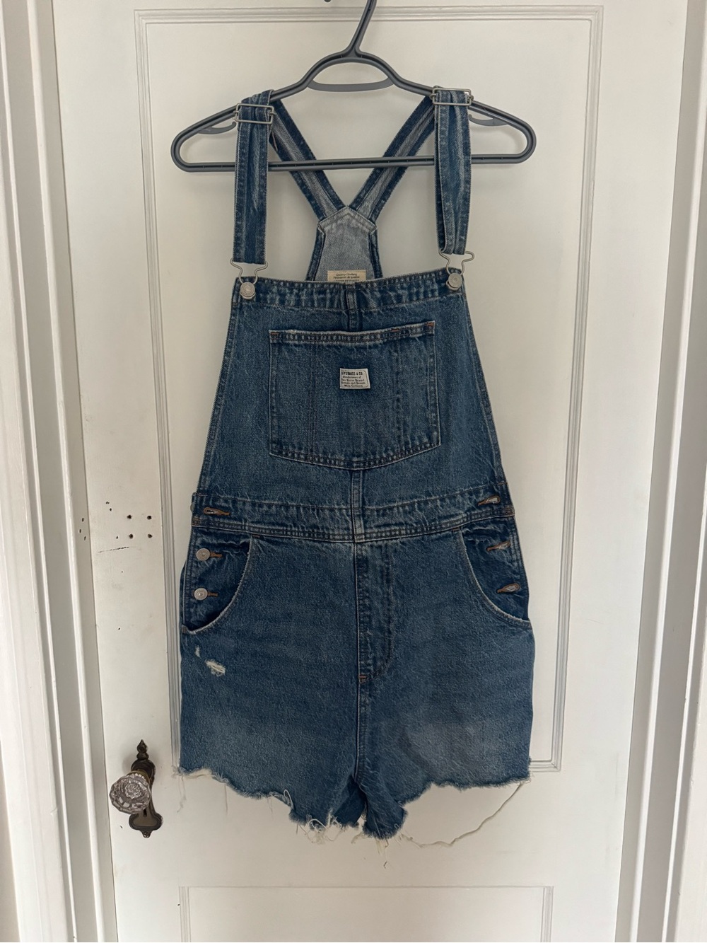 Levi’s Classic Blue Denim Short Overalls